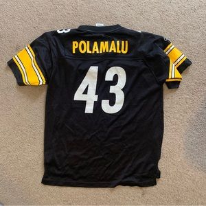 🏈 Pittsburgh Steelers Troy Polamalu #43 Jersey - Youth XL Reebok - GREAT Shape!